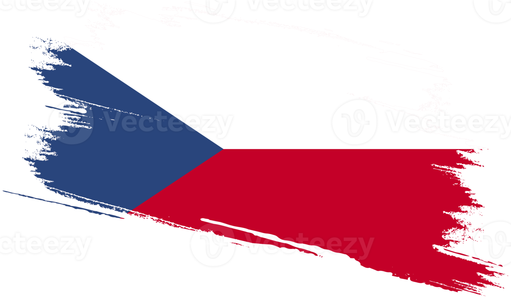 Czech Republic flag with grunge texture png