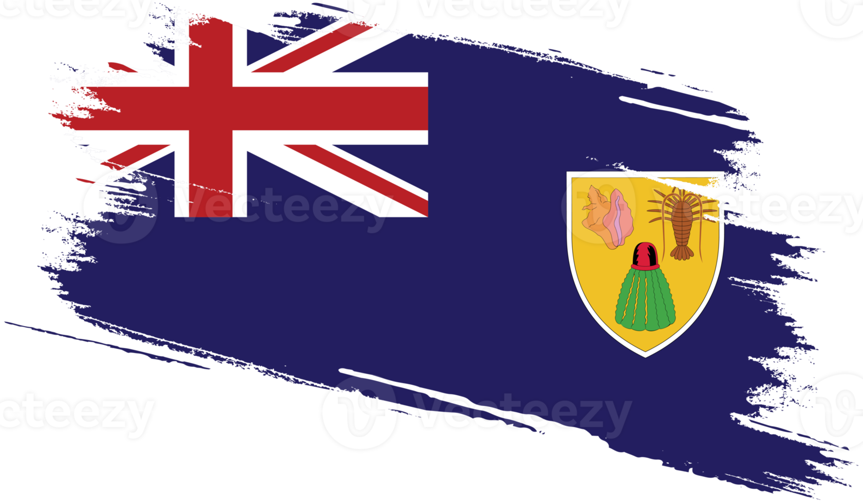 turks and caicos islands flag in grunge style png