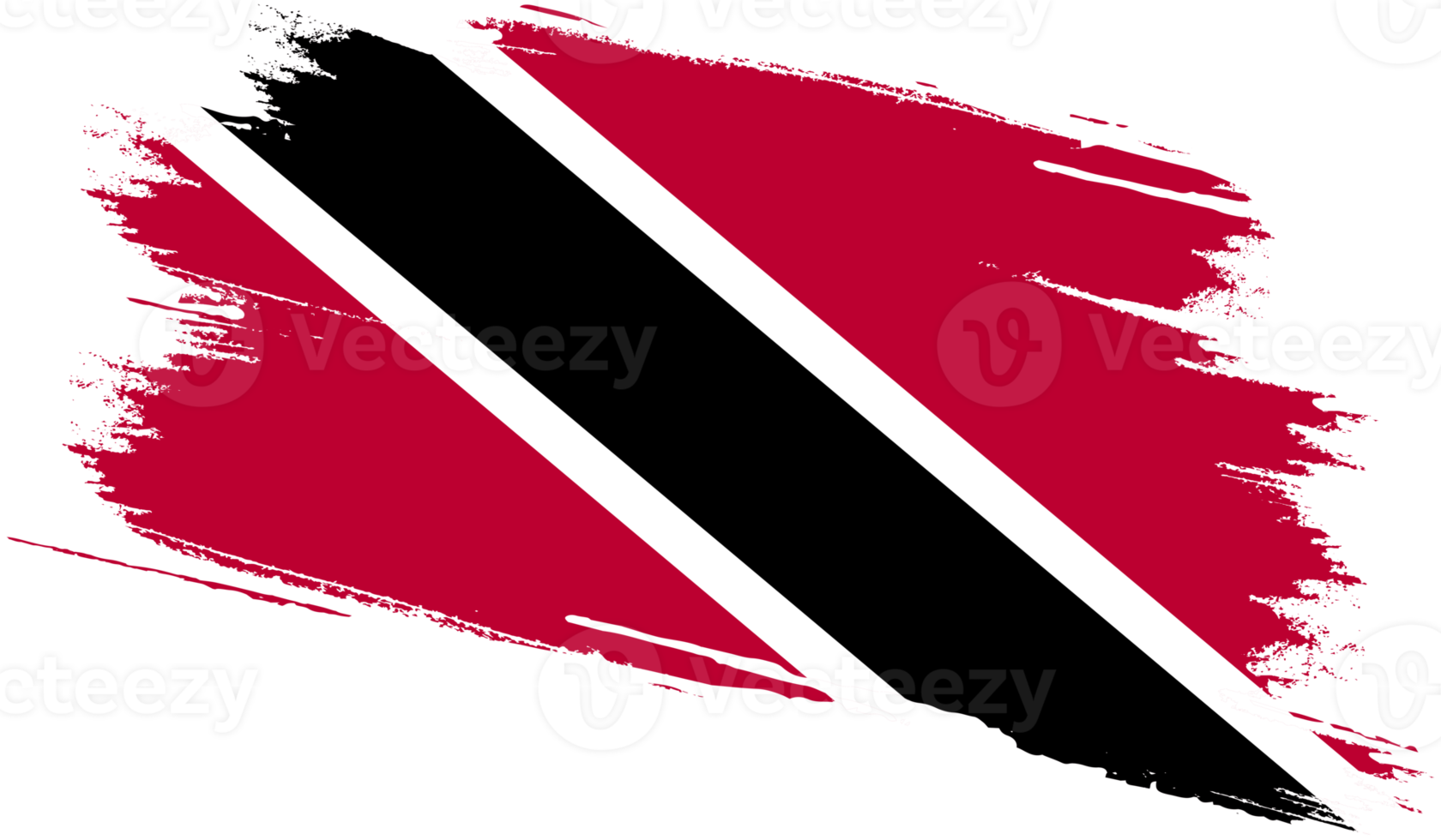 Trinidad and Tobago flag in grunge style png