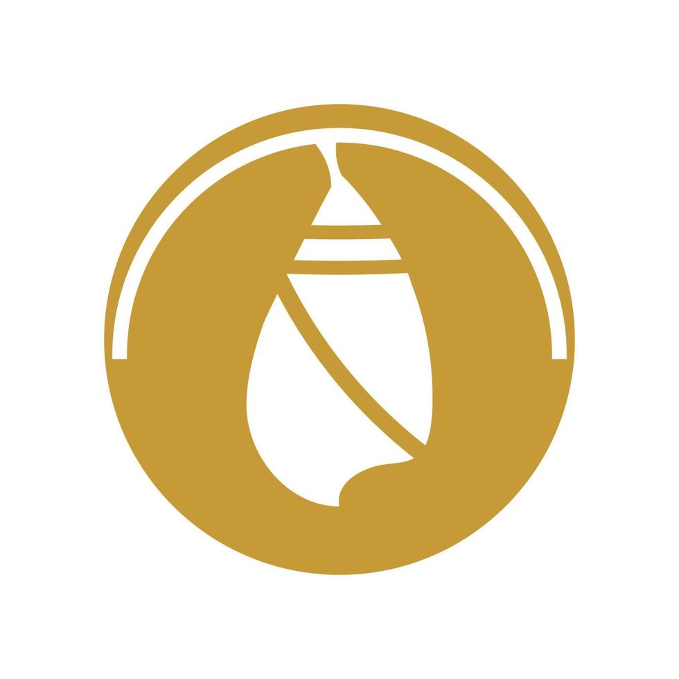Cocoon illustration logo vector design