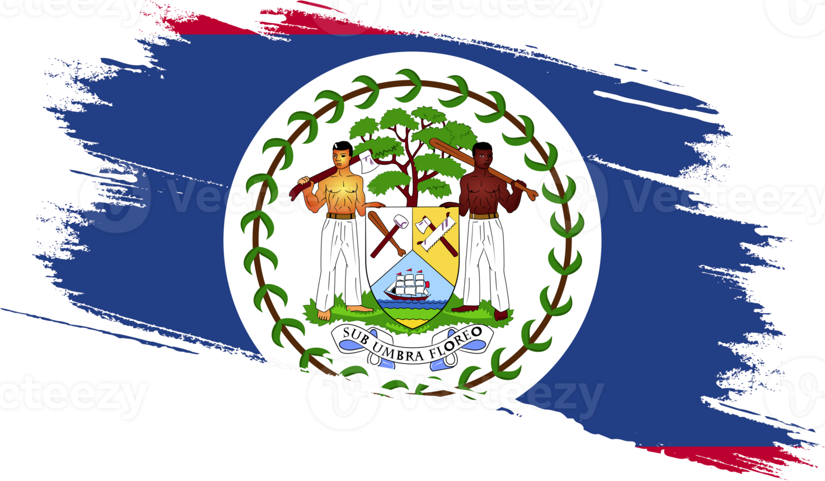 bandeira de belize com textura grunge png