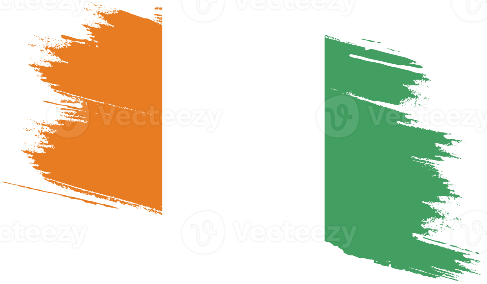 Cote d-ivoire flag with grunge texture png