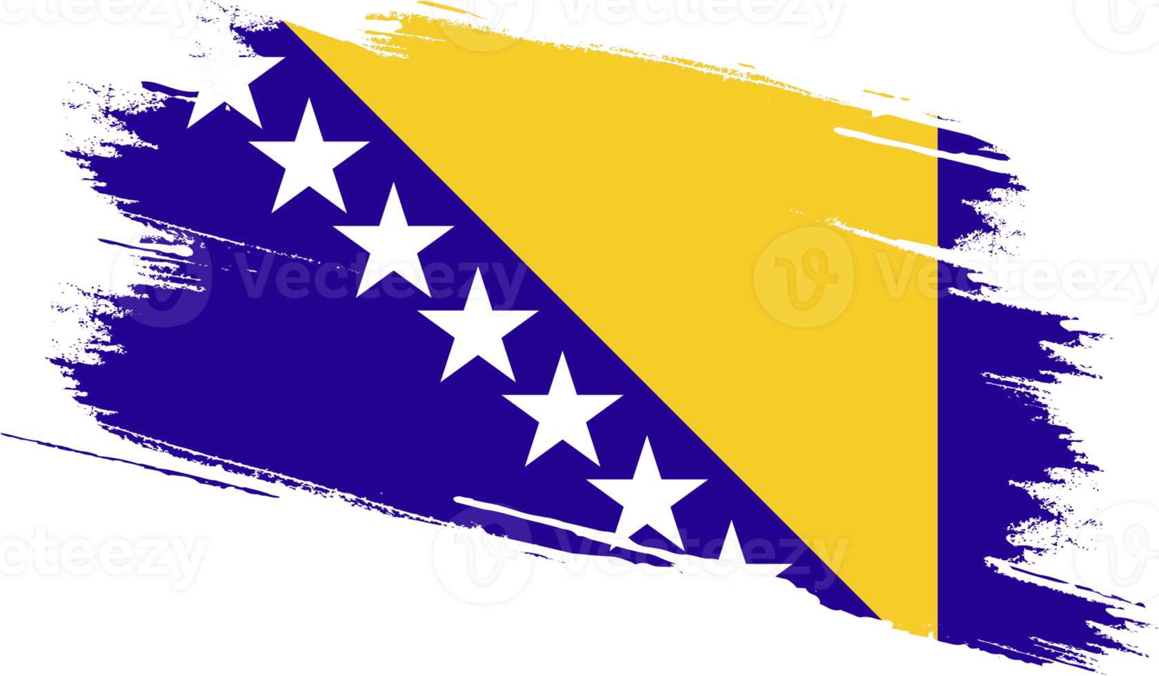 Bosnia and Herzegovina flag with grunge texture png