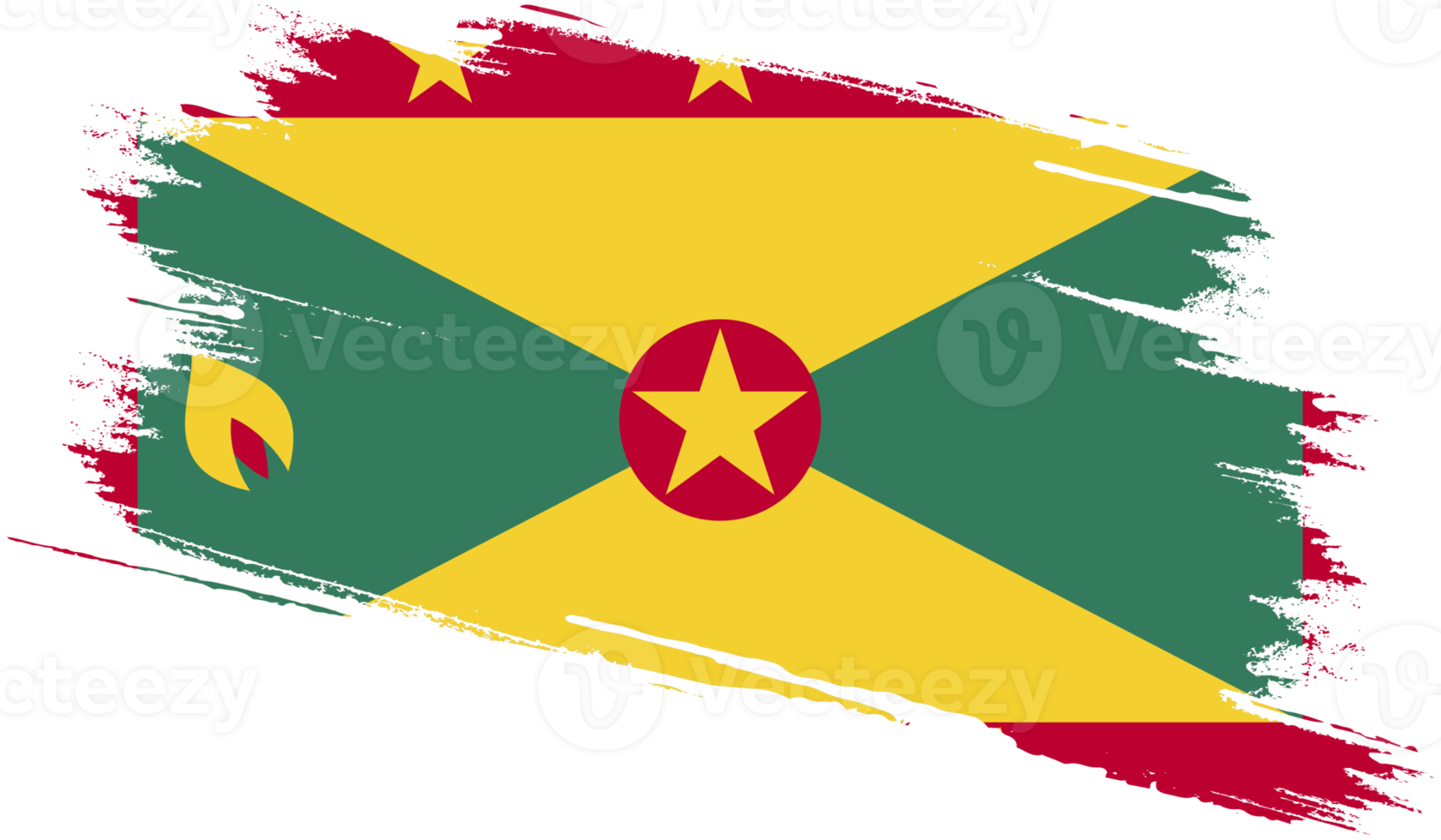 Grenada-Flagge mit Grunge-Textur png