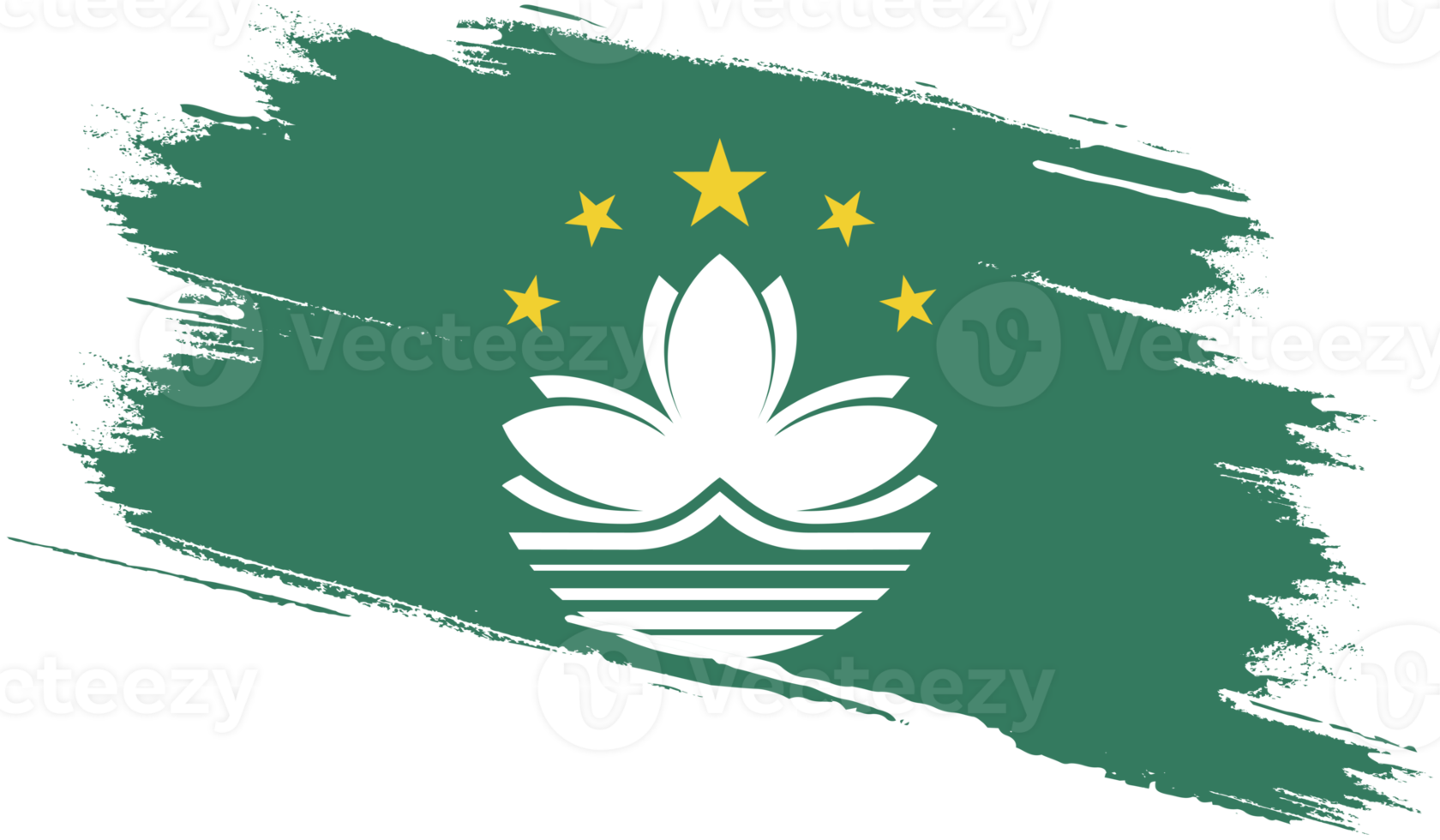 Macau flag with grunge texture png