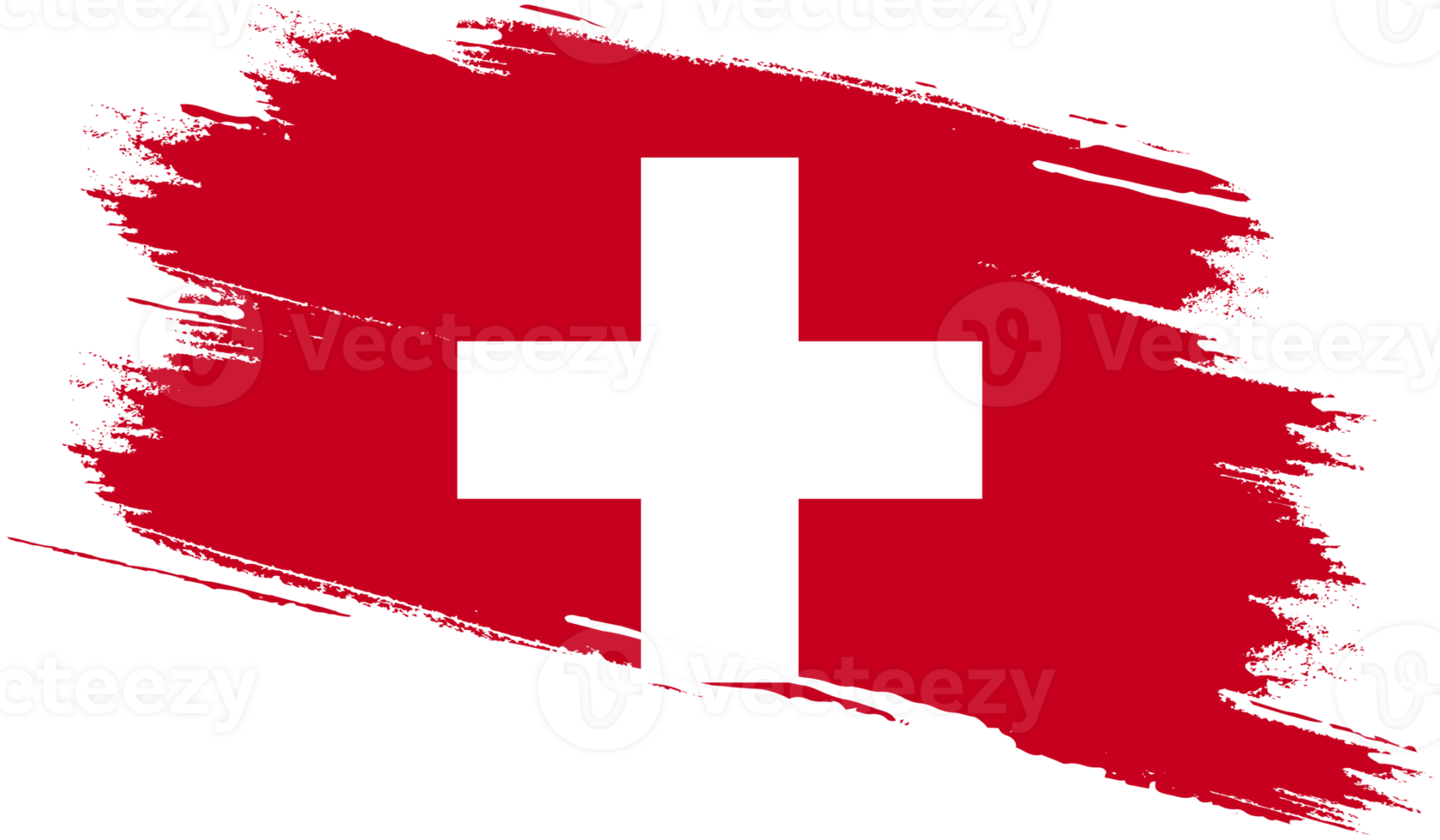 Switzerland flag with grunge texture png