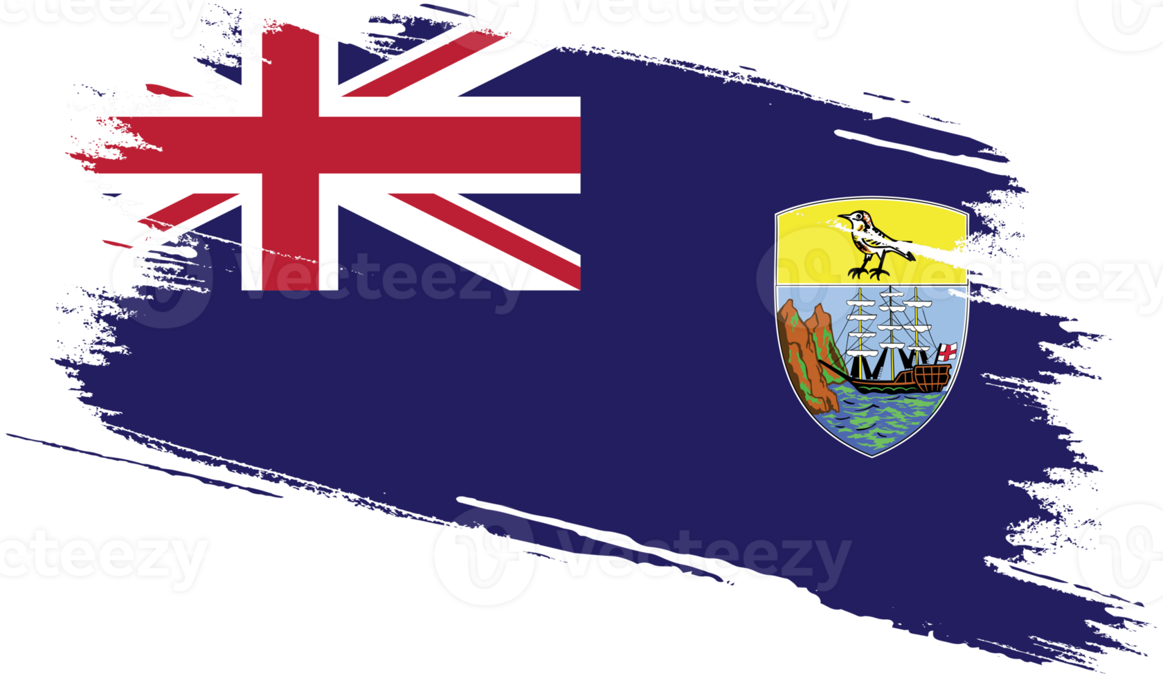 saint helena flag in grunge style png