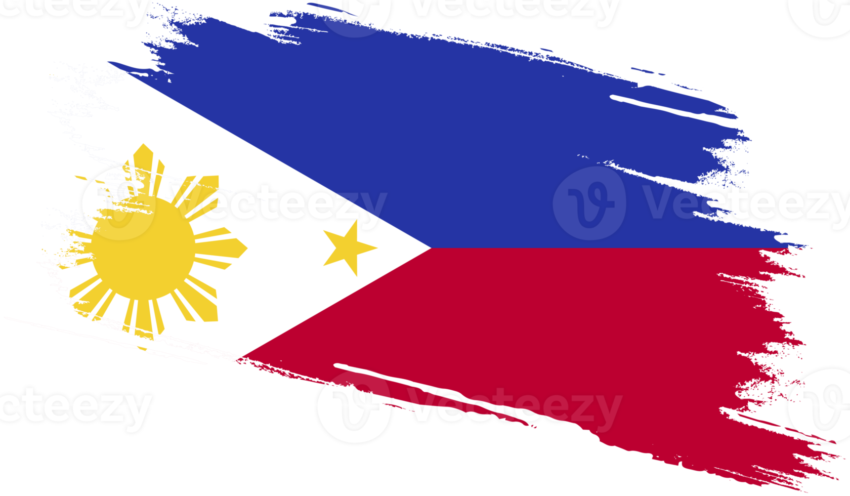 Philippines flag with grunge texture png
