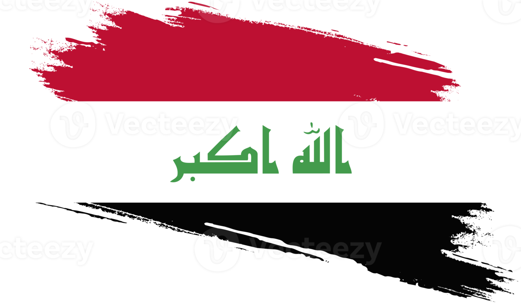 Iraq flag with grunge texture png