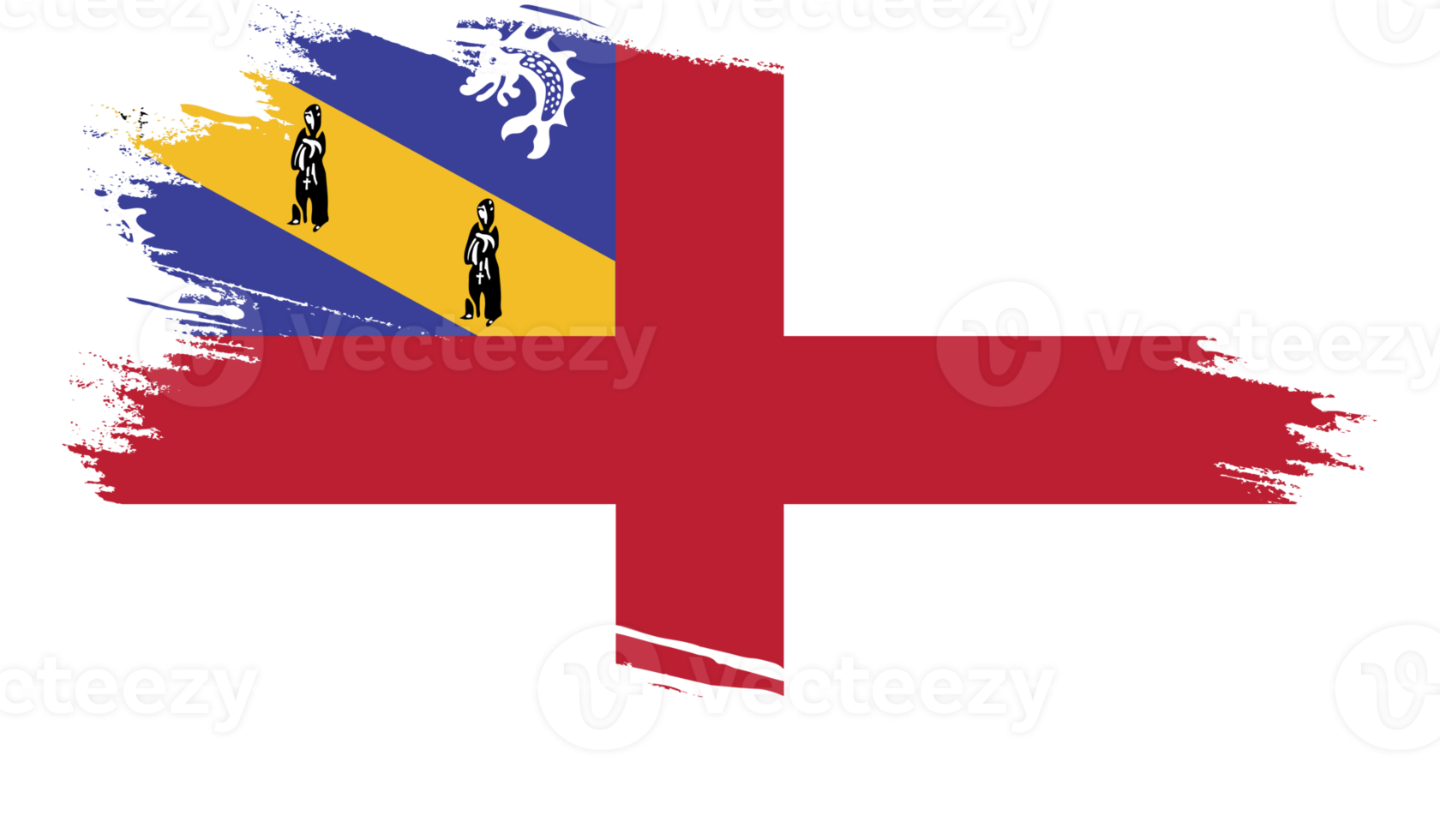 Herm bandera con textura grunge png