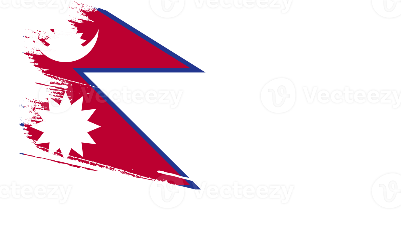 Nepal-Flagge mit Grunge-Textur png