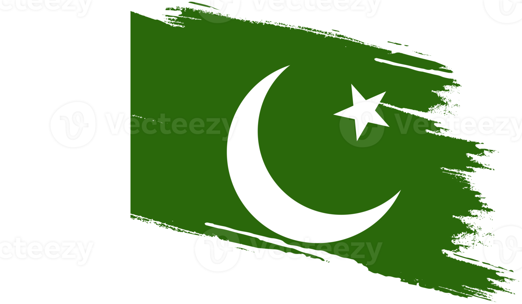 Pakistan flag with grunge texture png