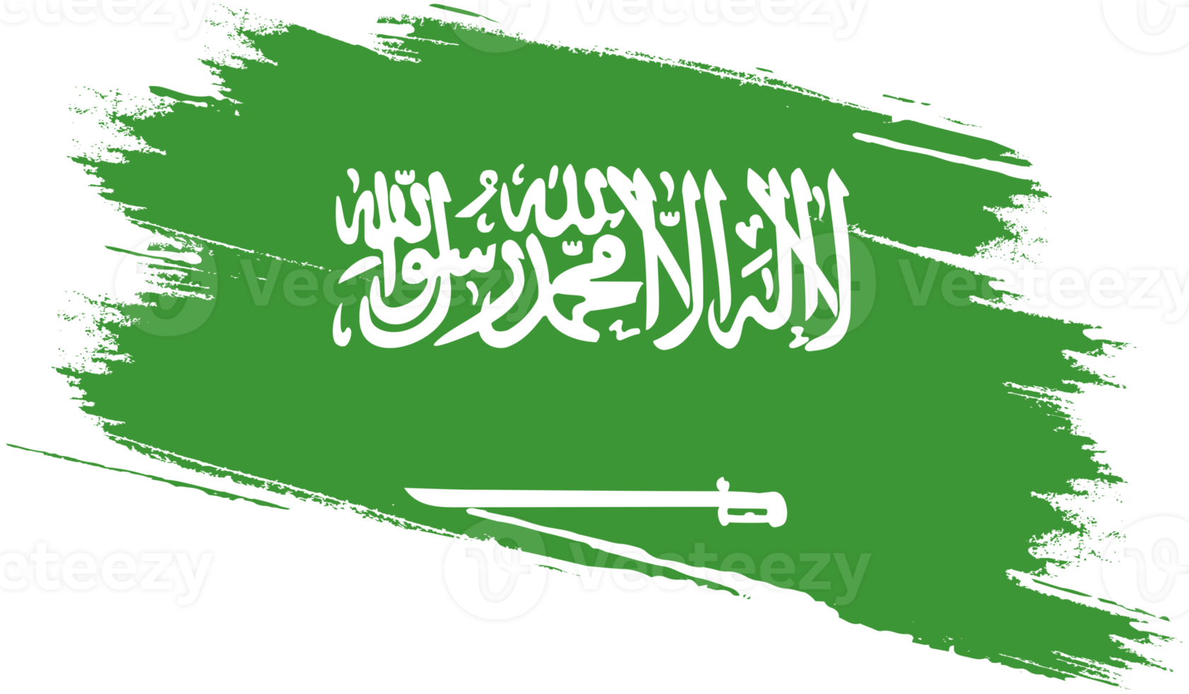 Saudi Arabia flag in grunge style png