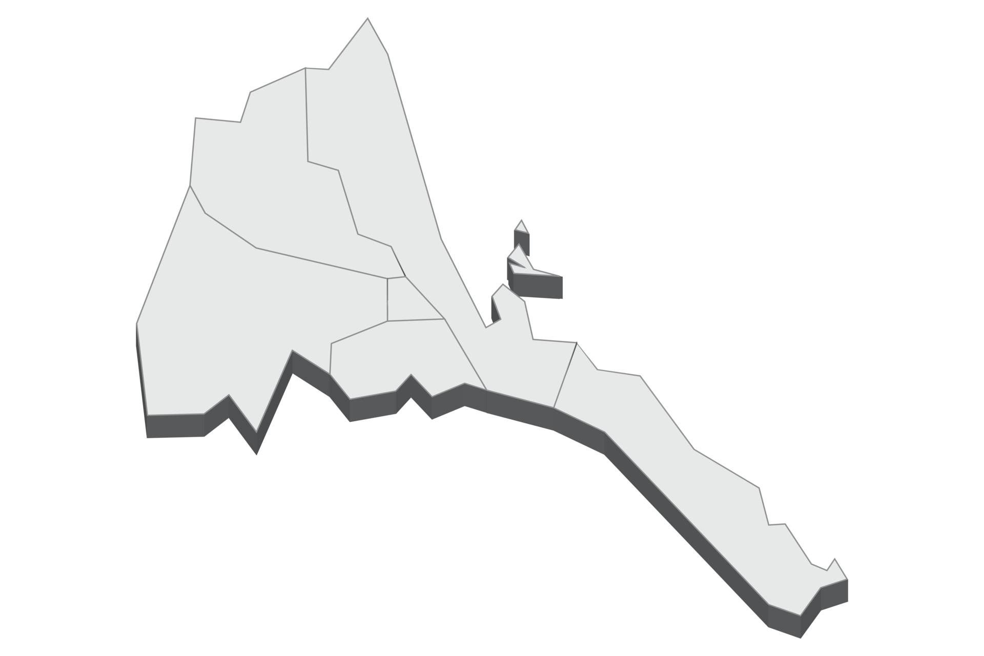 Ilustración de mapa 3d de eritrea 12025129 PNG
