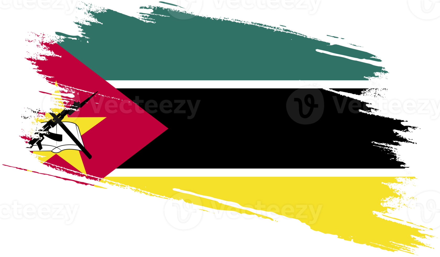 moçambique flagga med grunge textur png