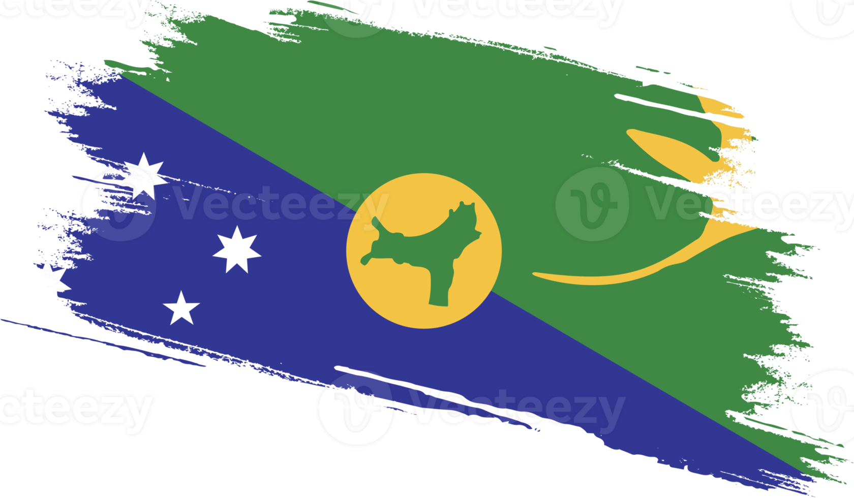 christmas island flag with grunge texture png