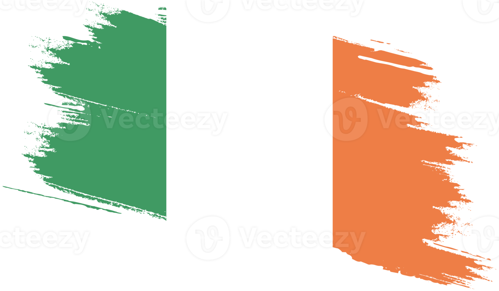 Ireland flag with grunge texture png