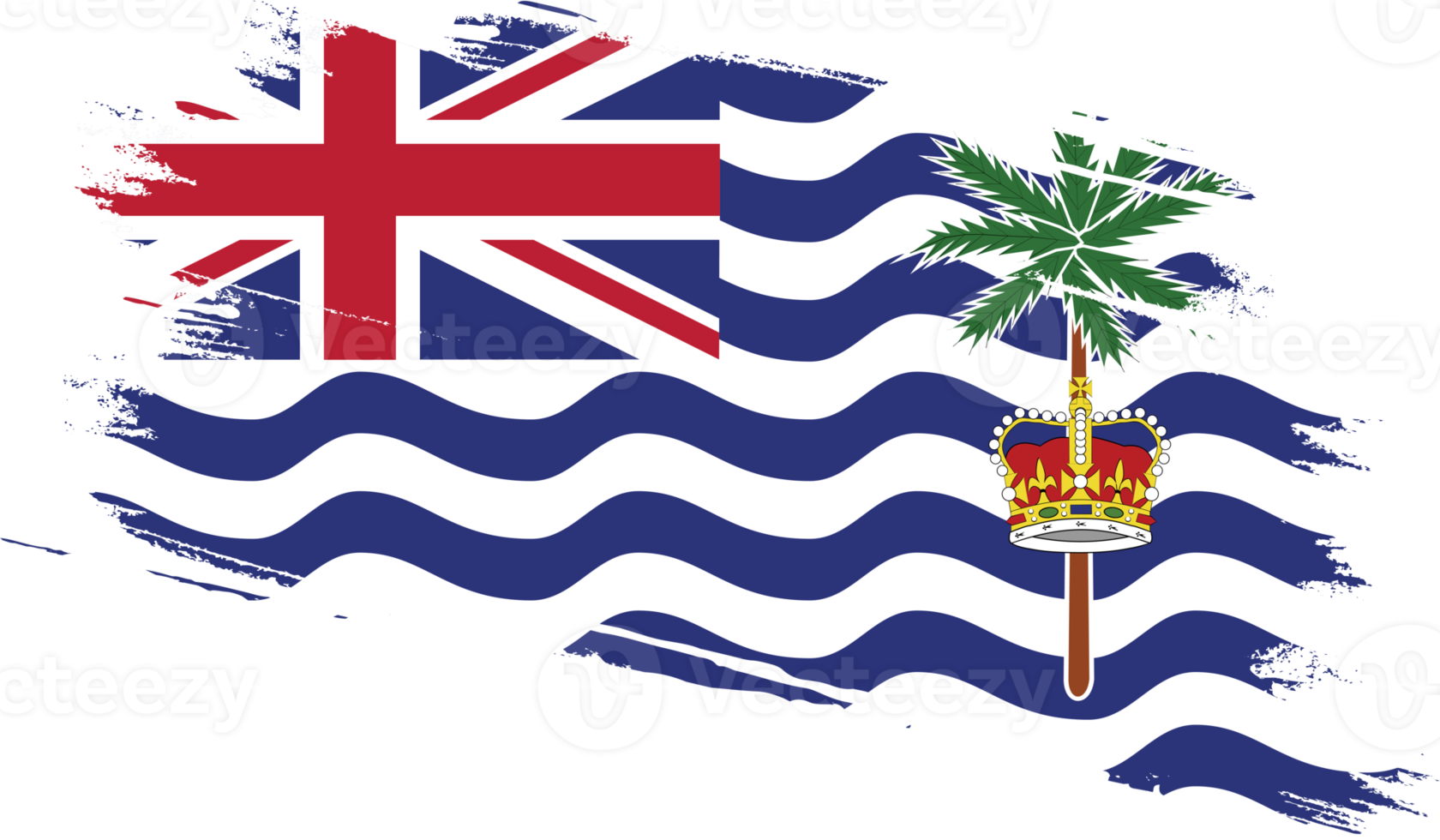 british indian ocean territory flag with grunge texture png