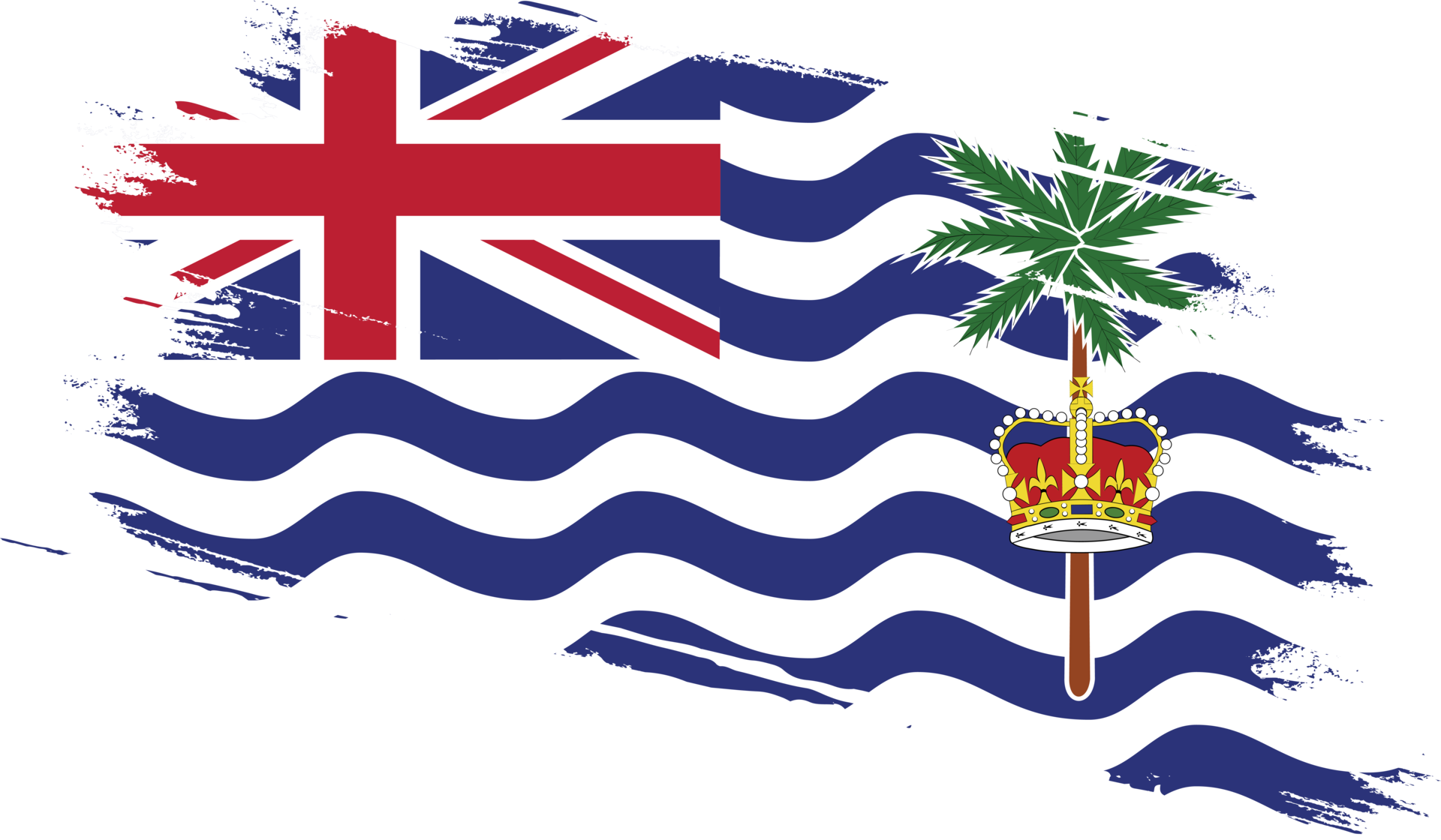 British indian ocean territory flag with grunge texture 12025174 png