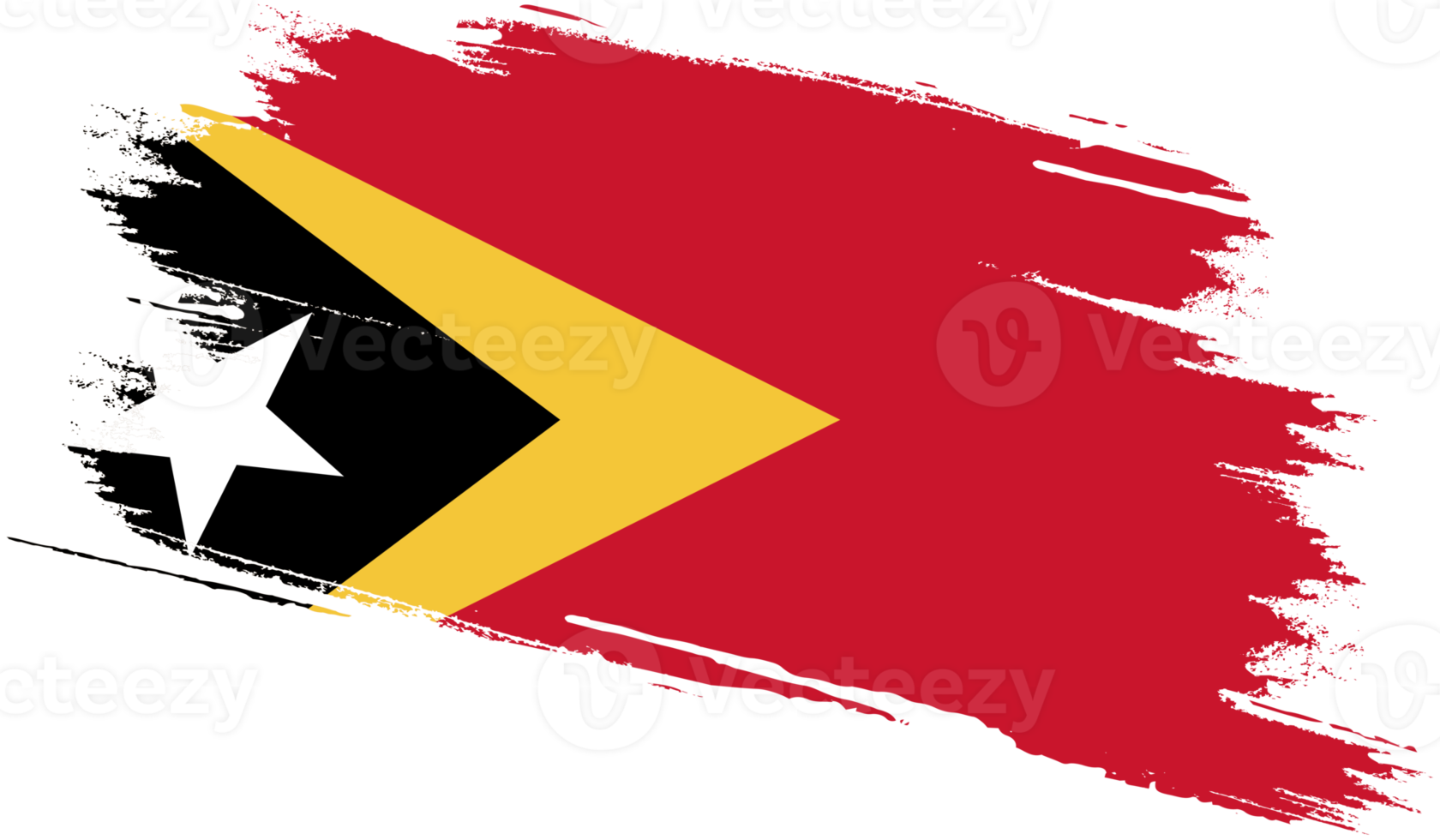 East Timor flag with grunge texture png