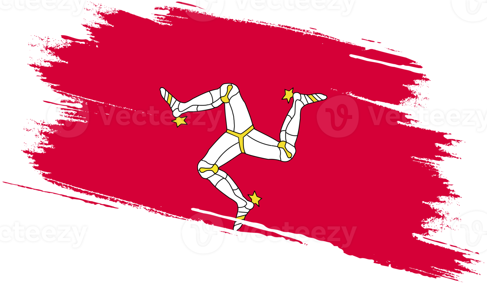 Isle of Man flag with grunge texture png