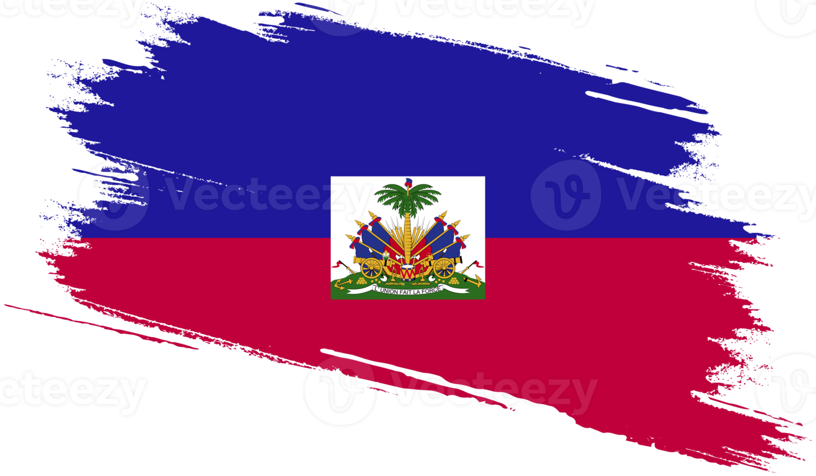 Haiti flag with grunge texture png