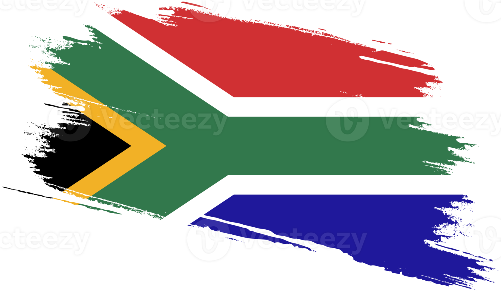 South Africa flag with grunge texture png