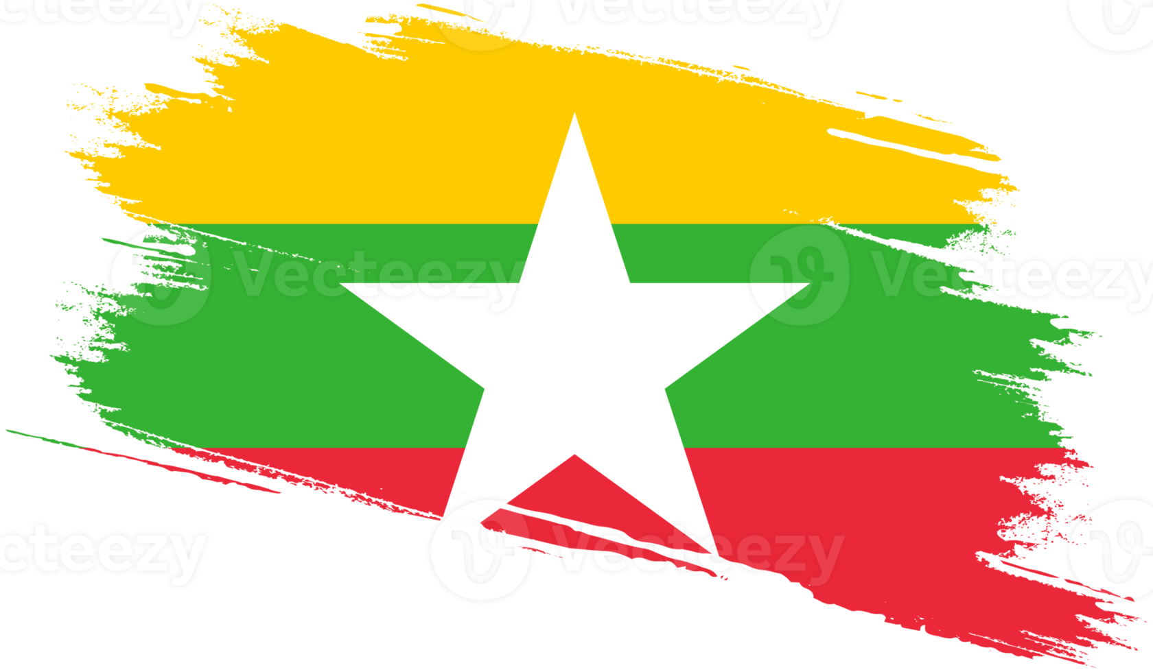 Myanmar vlag met grunge textuur png