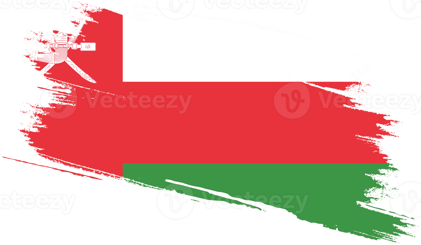 Oman flag with grunge texture png