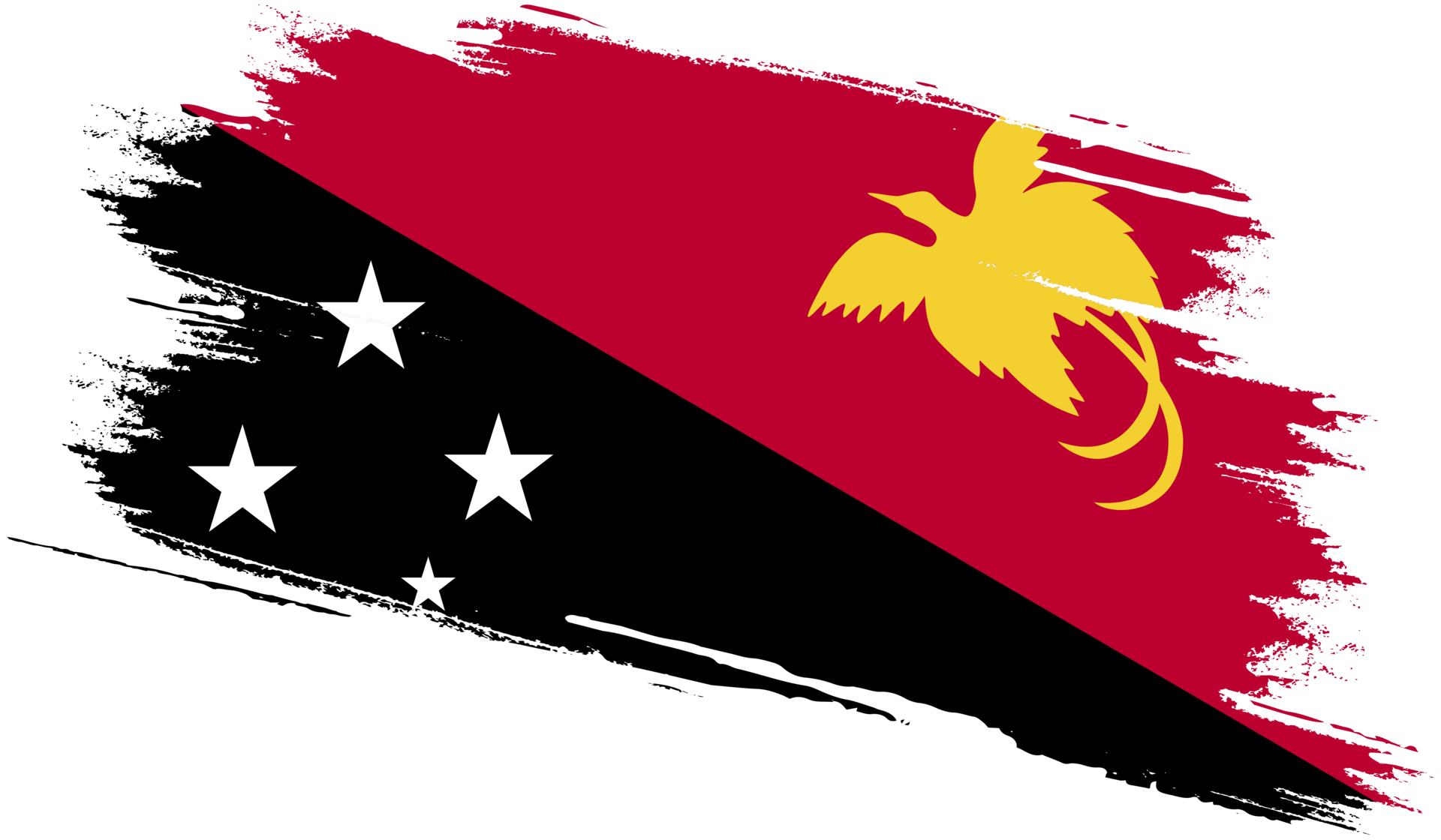 Papua New Guinea flag with grunge texture 12025263 PNG