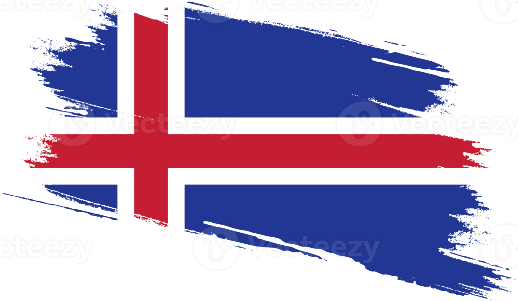 Island flagga med grunge textur png