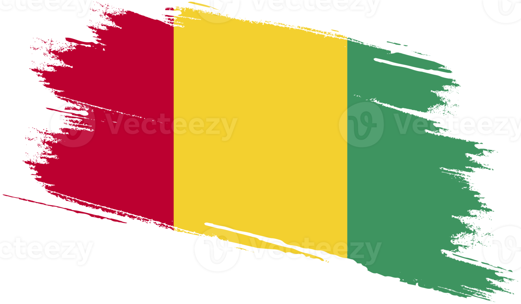 Guinea flagga med grunge textur png