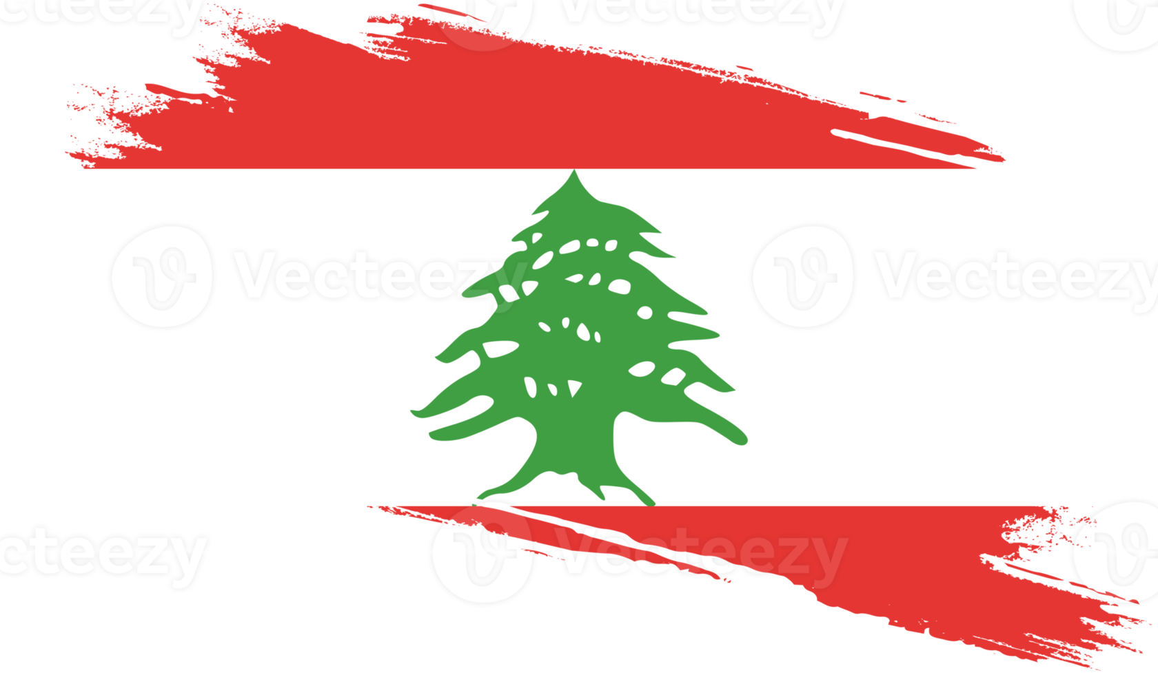 Lebanon flag with grunge texture png