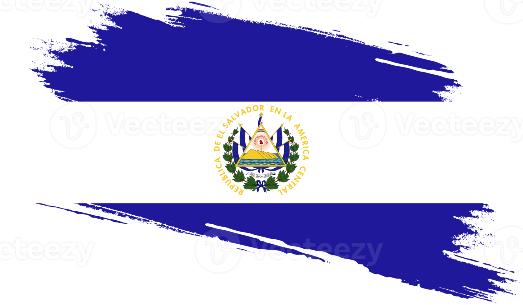 El Salvador flag with grunge texture png