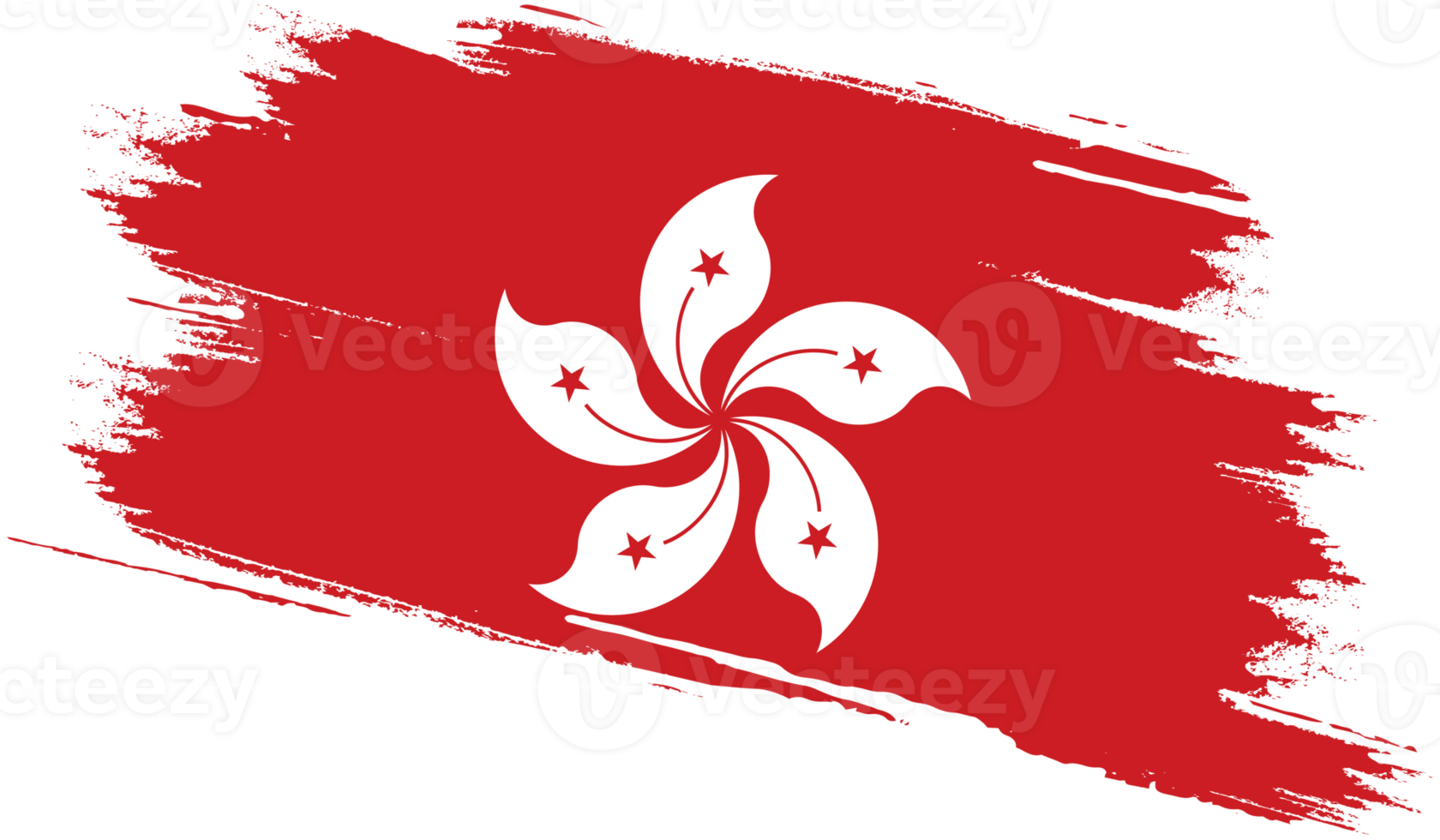 Hongkong-Flagge mit Grunge-Textur png