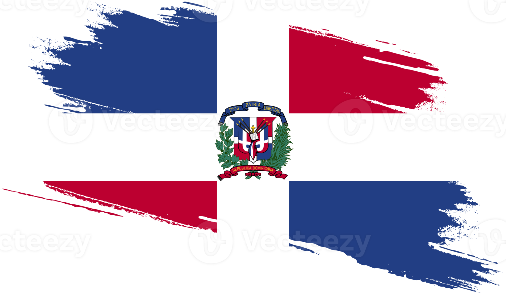 Dominican Republic flag with grunge texture png