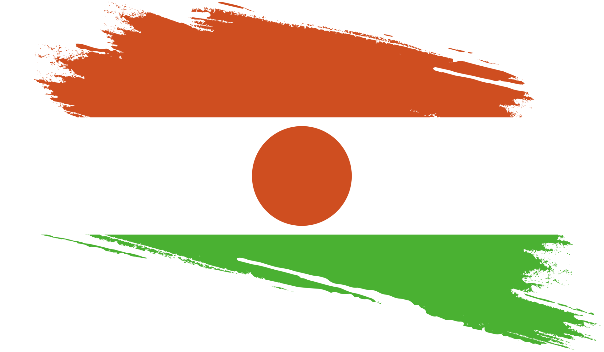 Niger flag with grunge texture 12025313 PNG
