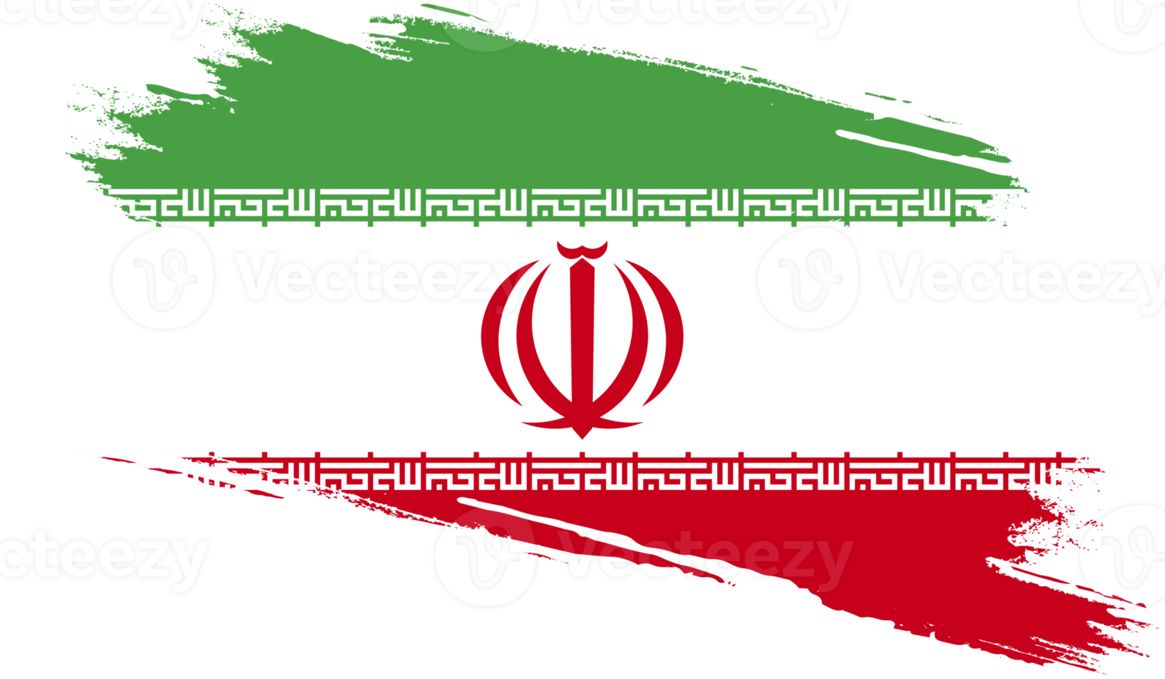 Iran flag with grunge texture png