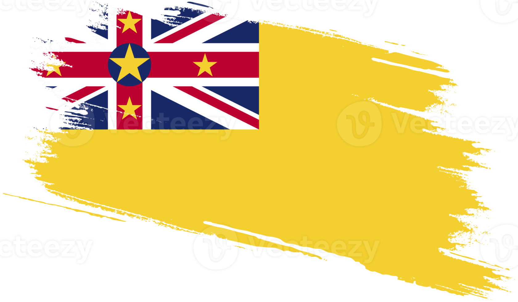 Niue flag with grunge texture png