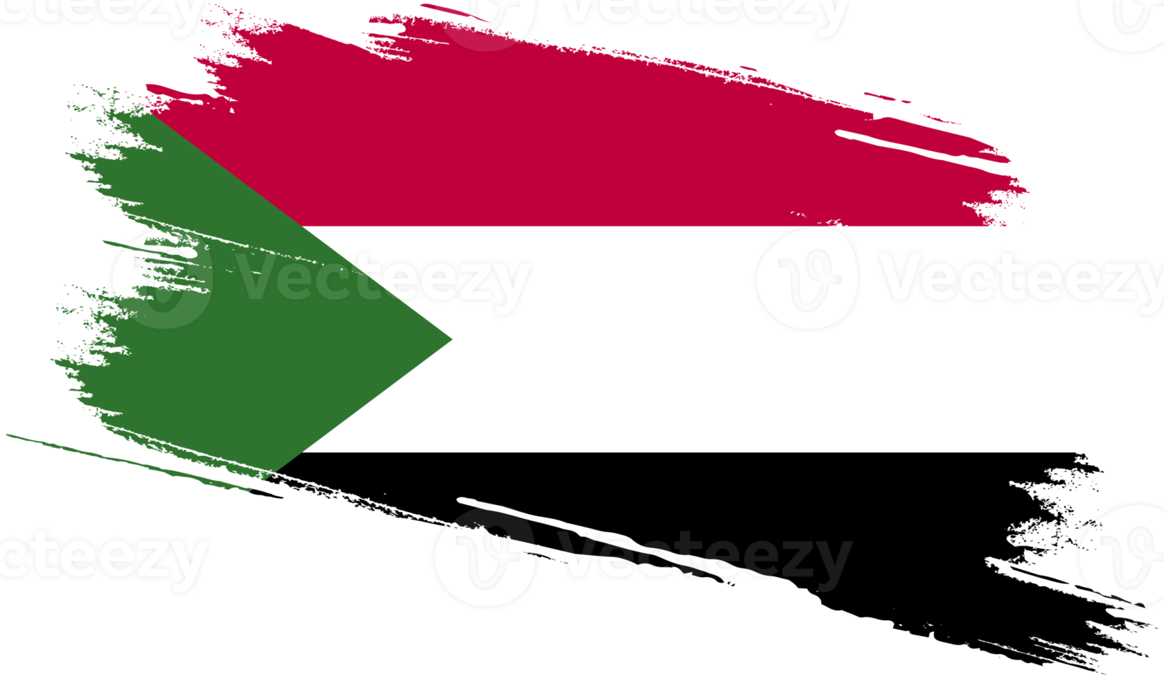 Sudan flag with grunge texture png