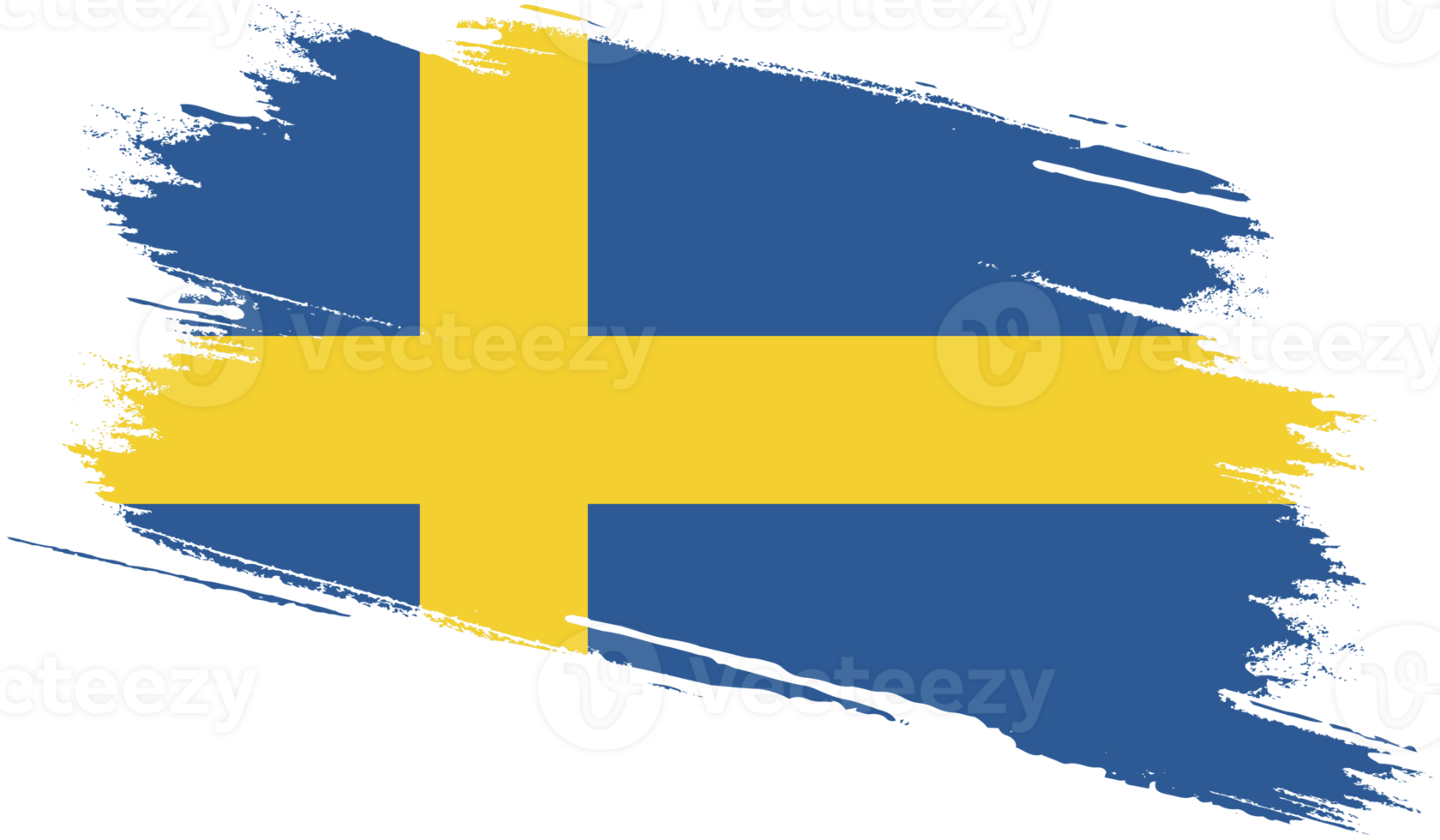 Sweden flag in grunge style png