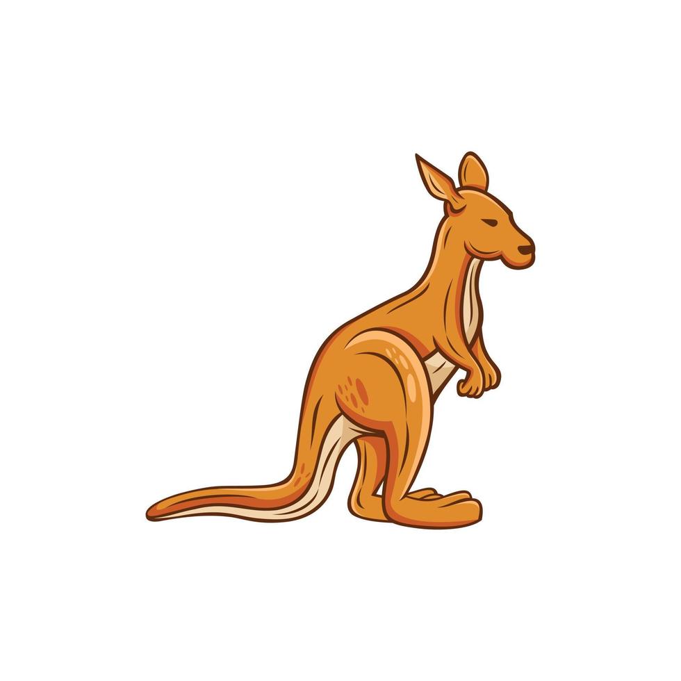 Kangaroo Animal Illustration Creative Logo vector