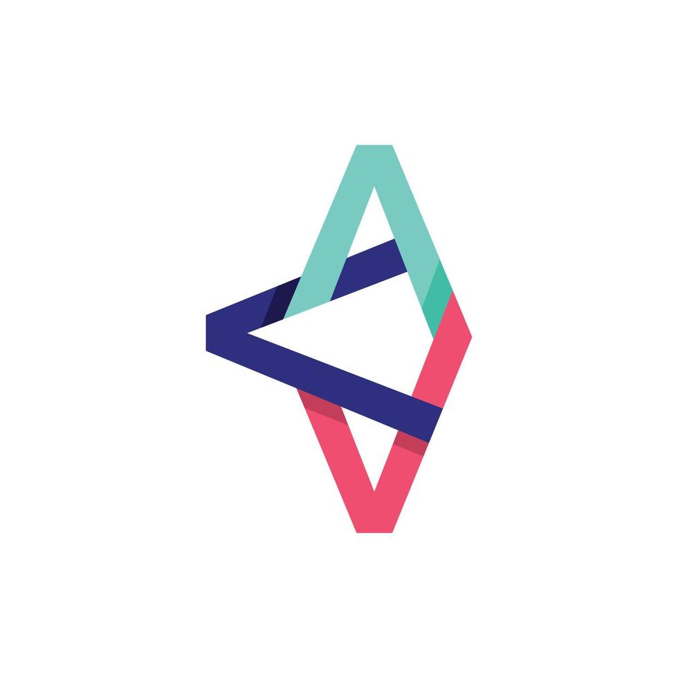 Star Colorful Geometric Modern Logo vector