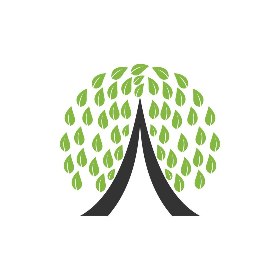 Letter A Tree Nature Ecology Business Logo vector