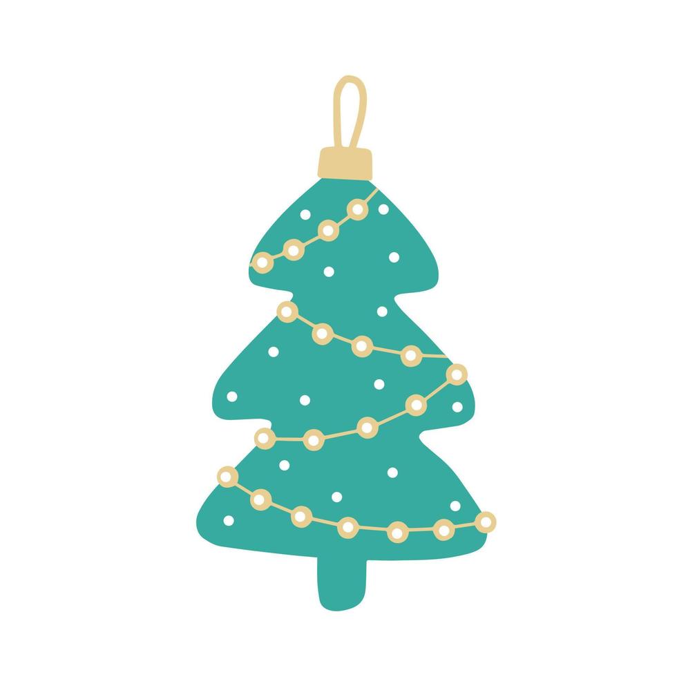 Christmas toy for the Christmas tree. Traditional symbol of the holiday. vector