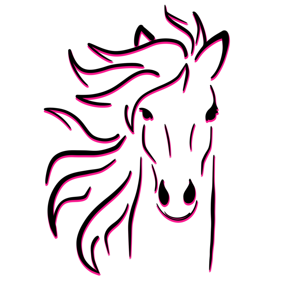 horse head drawing png