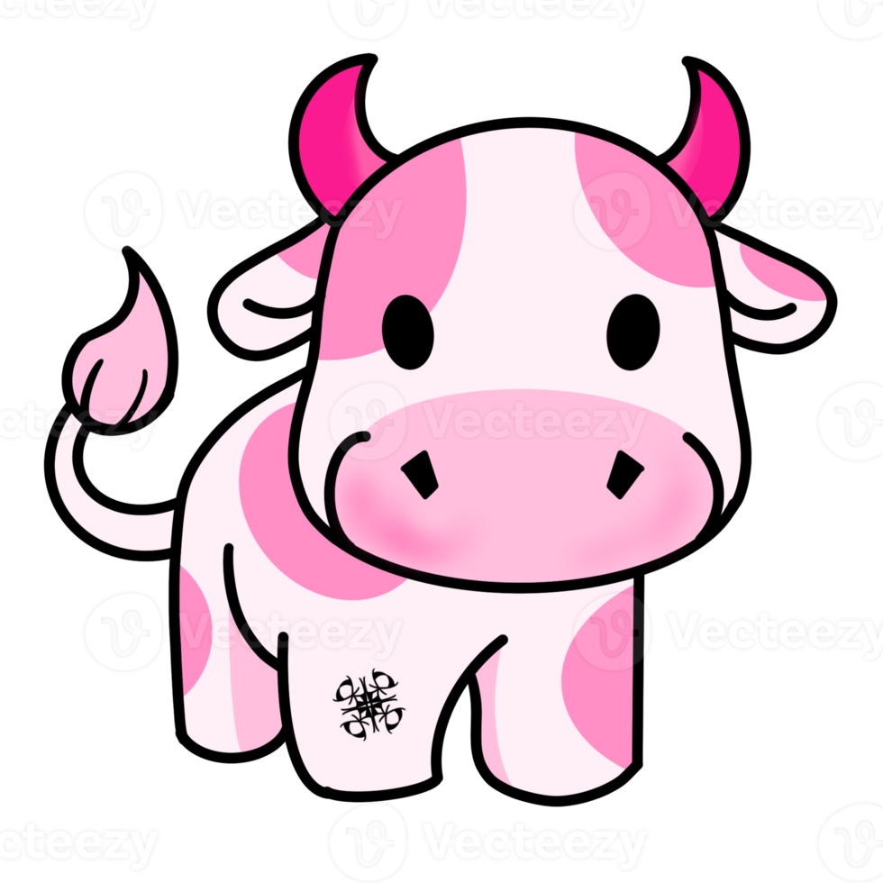 The pink cow png