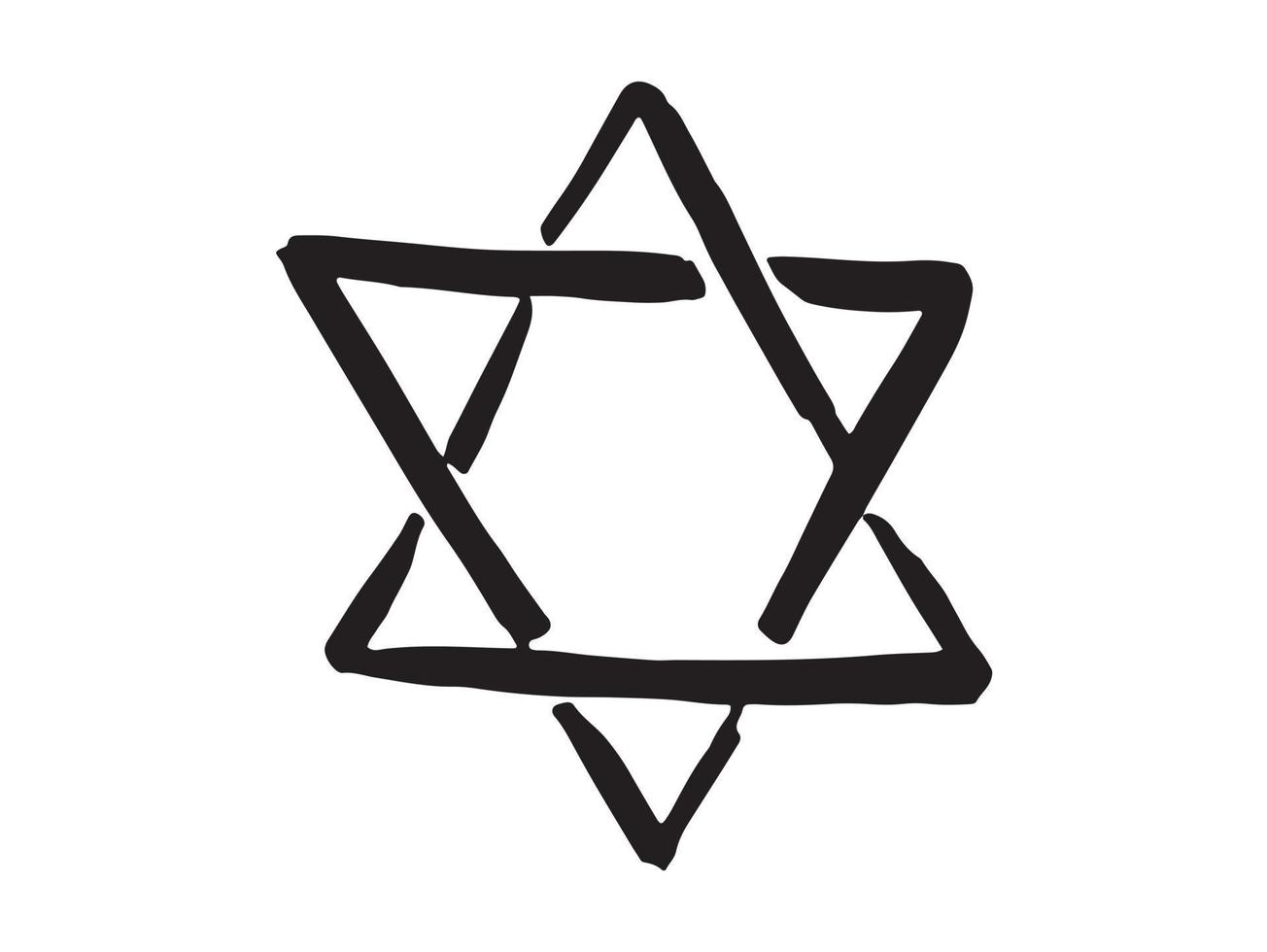 Star of David. Hand-drawn style. Vector. vector