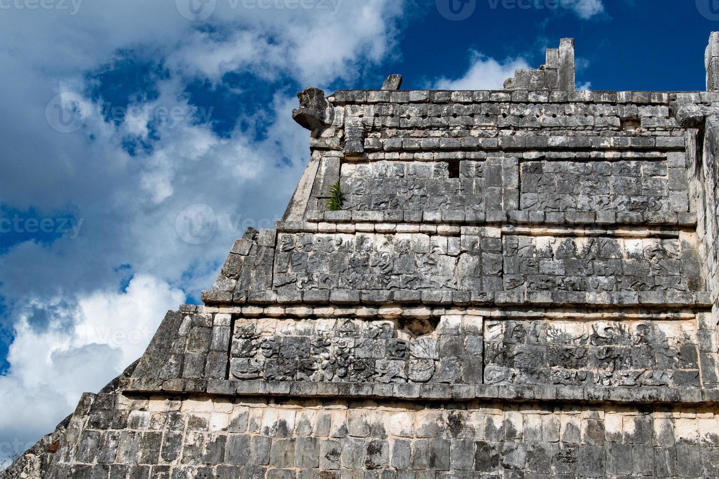 Chichen Itza Mexico pyramid view detail photo