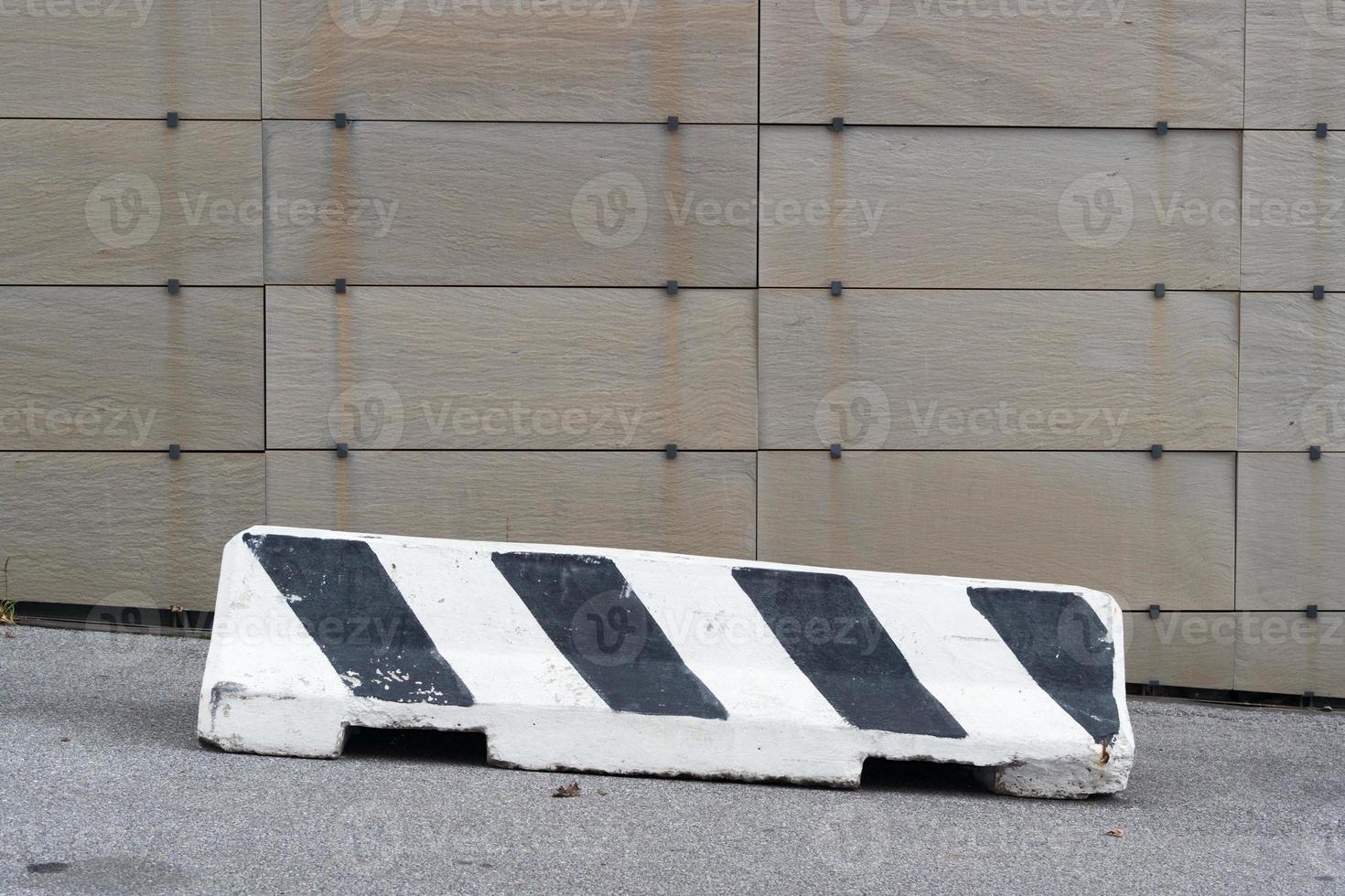 cement road obstacle barrier block photo